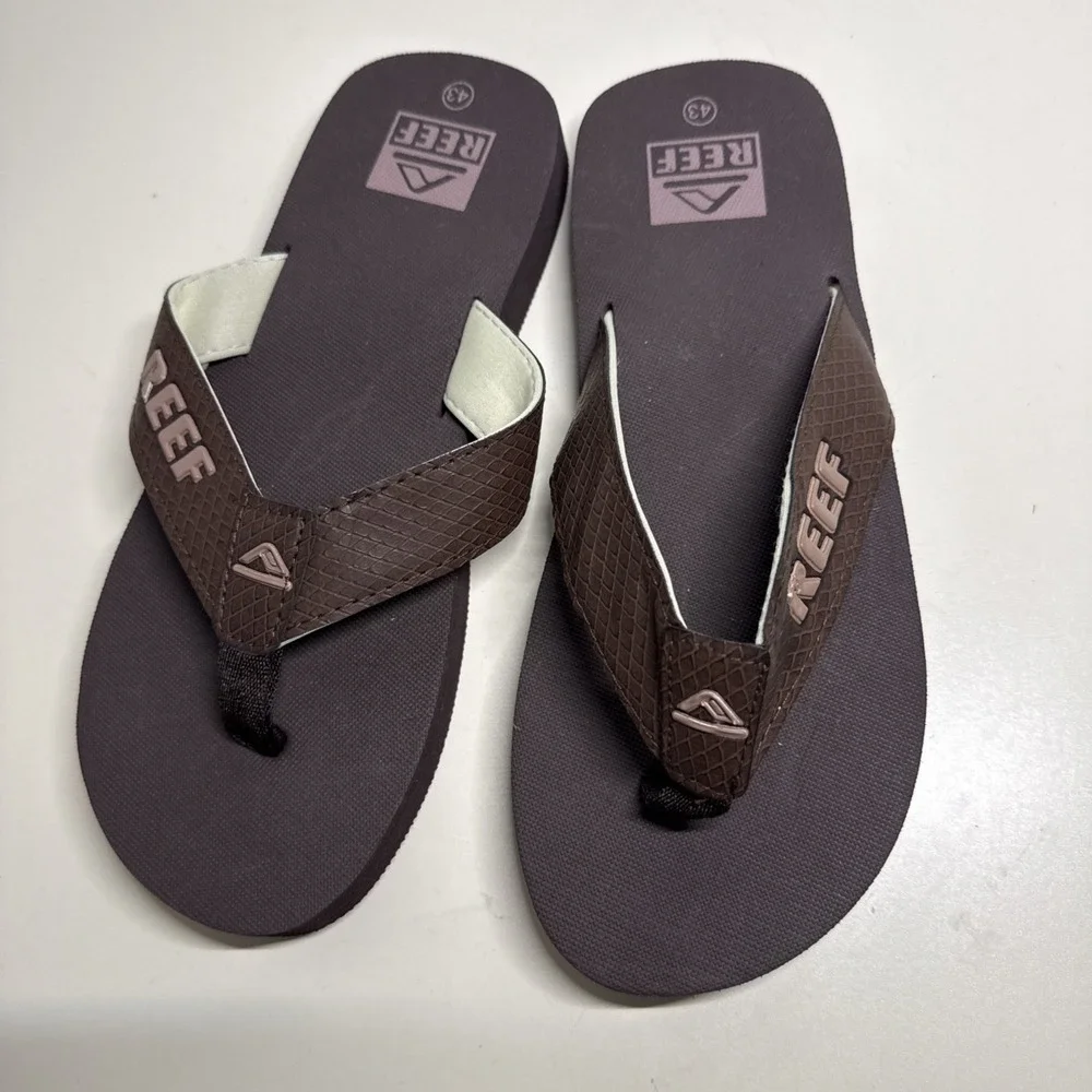 Reef Mens Brown Flip Flops Size 9,5 EU 43 Casual Thong-Style Beachwear Sandals